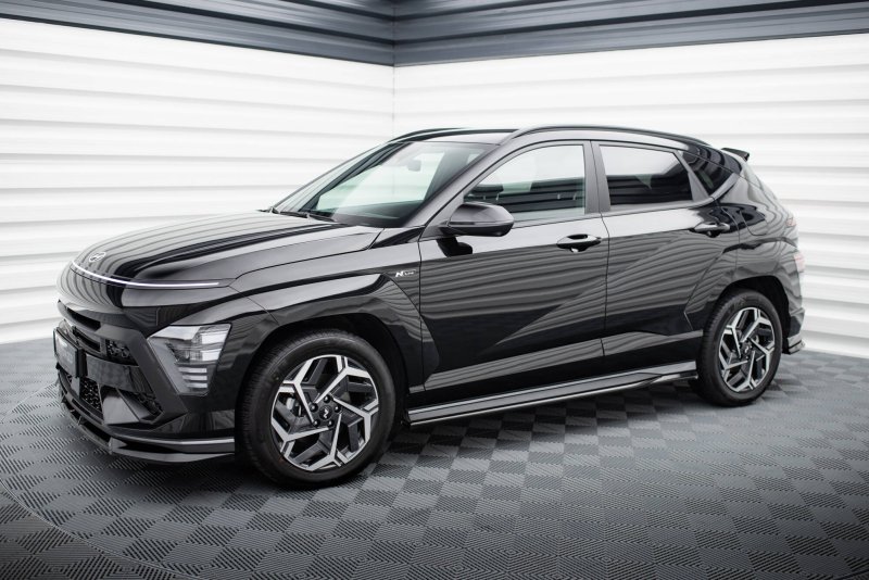 Maxton Seitenschweller Ansatz Hyundai Kona N-line Mk2 schwarz Hochglanz HY-KO-2-NLINE-SD1-G