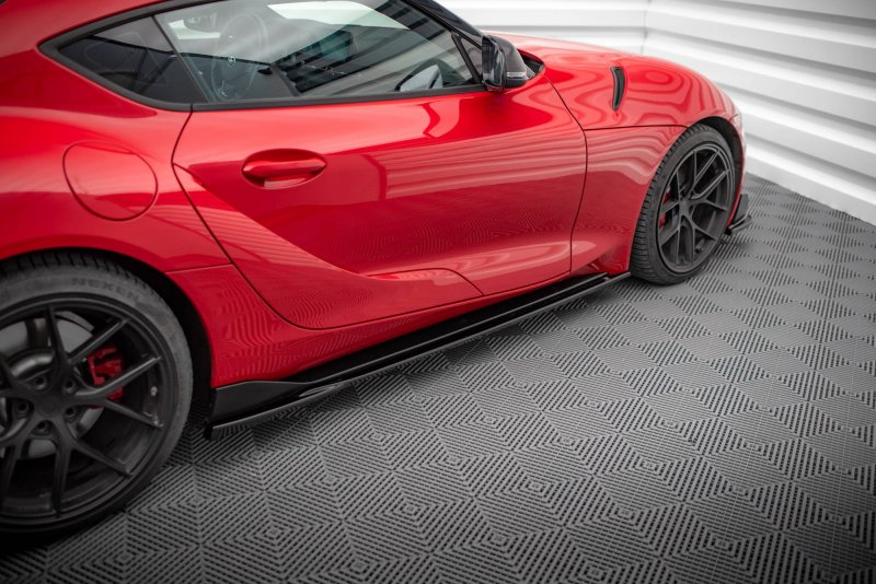Maxton Seitenschweller Ansatz für V.3 für Toyota Supra Mk5 schwarz Hochglanz TO-SU-5-SD3-G