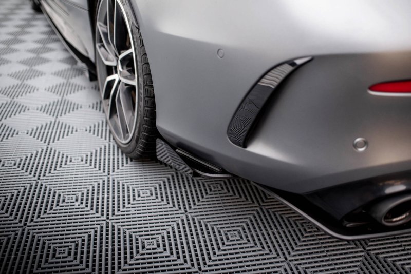 Maxton Street Pro Heck Ansatz Flaps Diffusor + Flaps Mercedes-AMG C43 Coupe / Cabrio C205 Facelift / A205 Facelift schwarz Hochglanz MEC205F43CCNC-RSD1BRB+RSF1-G