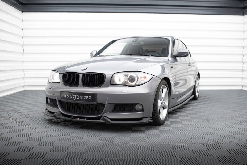Maxton Front Ansatz V.1 BMW 1er M-Paket E82 schwarz Hochglanz BM-1-82-MPACK-C-FD1-G
