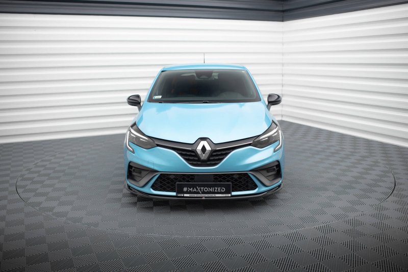 Maxton Front Ansatz V.2 Renault Clio R.S. Line Mk5 schwarz Hochglanz RE-CL-5-RSLINE-FD2-G