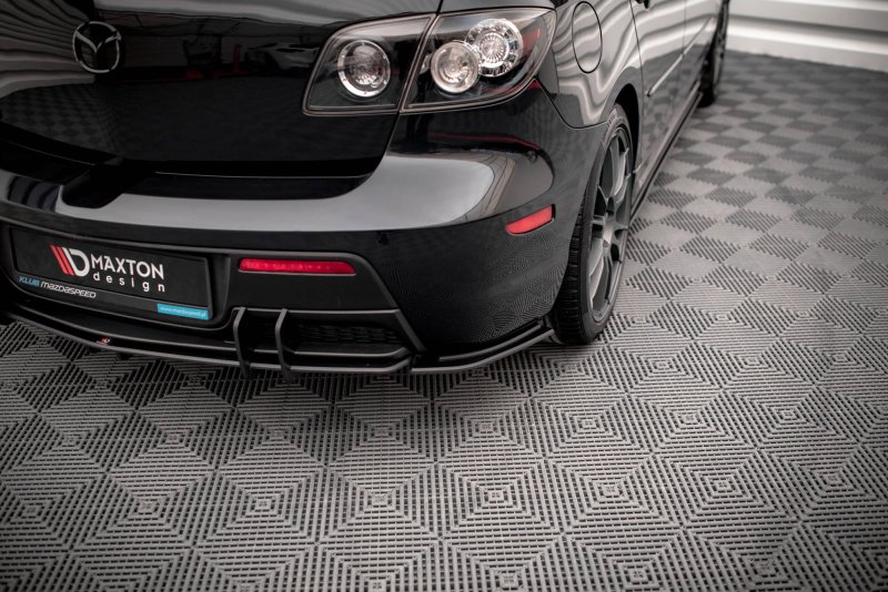 Maxton Street Pro Heck Ansatz Flaps Diffusor für Mazda 3 MPS Mk1 MA3MPS1CNC-RSD1BRB
