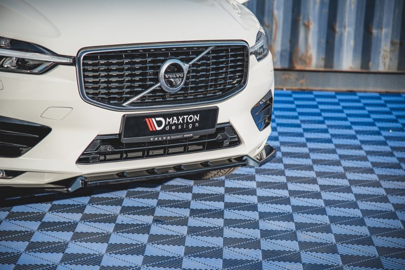 Maxton Front Ansatz V.2 für Volvo XC60 Mk2 R-Design schwarz Hochglanz VO-XC60-2-RDESIGN-FD2-G