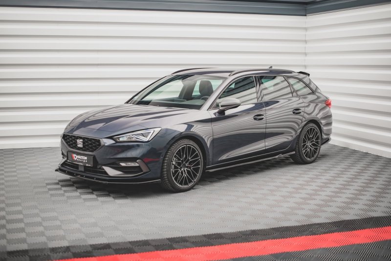 Maxton Seitenschweller Ansatz für V.1 für Seat Leon FR Mk4 / Cupra Leon  schwarz Hochglanz SE-LE-4-FR-SD1-G