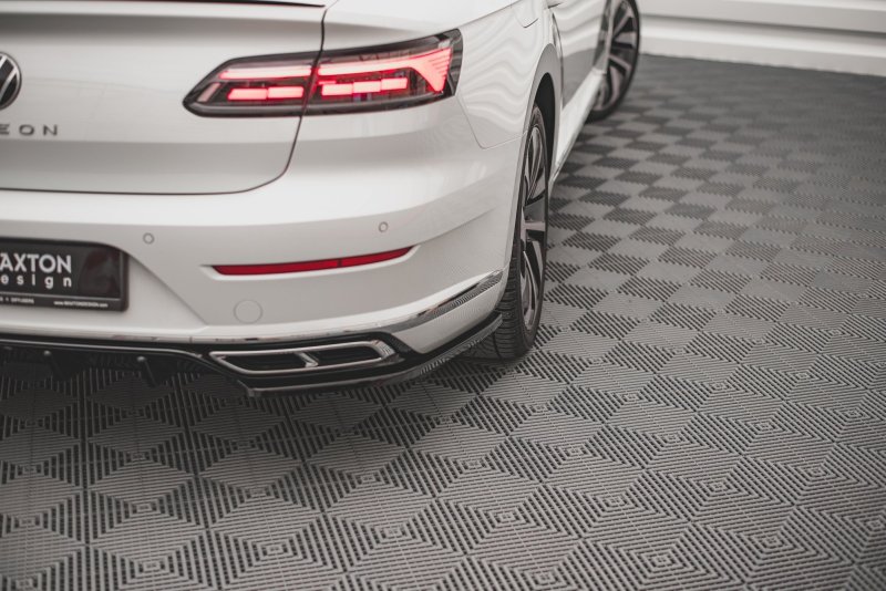 Maxton Heck Ansatz Flaps Diffusor für Volkswagen Arteon R-Line Facelift schwarz Hochglanz VW-AR-1F-RLINE-RSD1-G