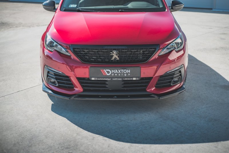Maxton Front Ansatz V.1 für Peugeot 308 GT Mk2 Facelift schwarz Hochglanz PE-308-2F-GT-FD1-G