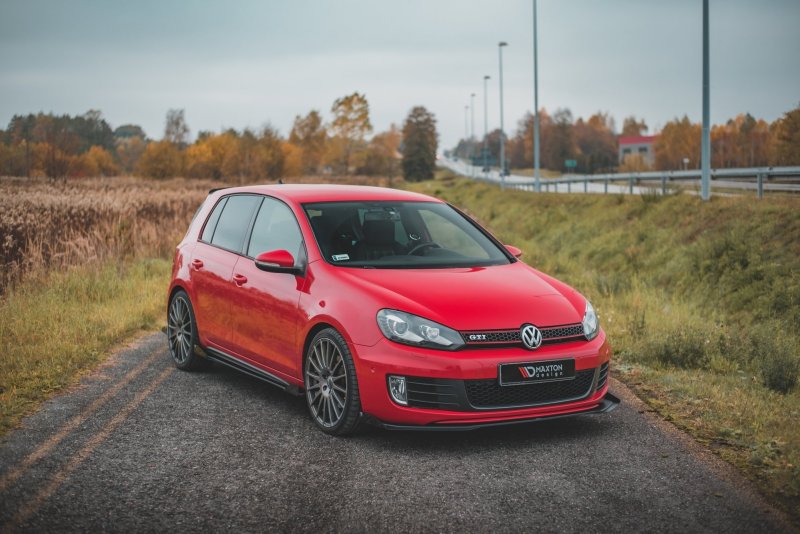 Maxton Flaps Volkswagen Golf GTI Mk6 schwarz Hochglanz VWGO6GTICNC-FSF1-G