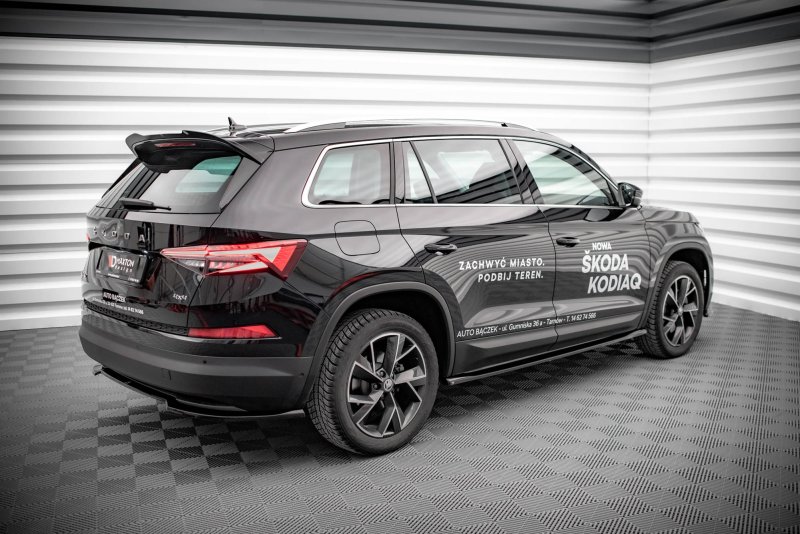 Maxton Seitenschweller Ansatz für Skoda Kodiaq Mk1 Facelift schwarz Hochglanz SK-KO-1F-SD1-G