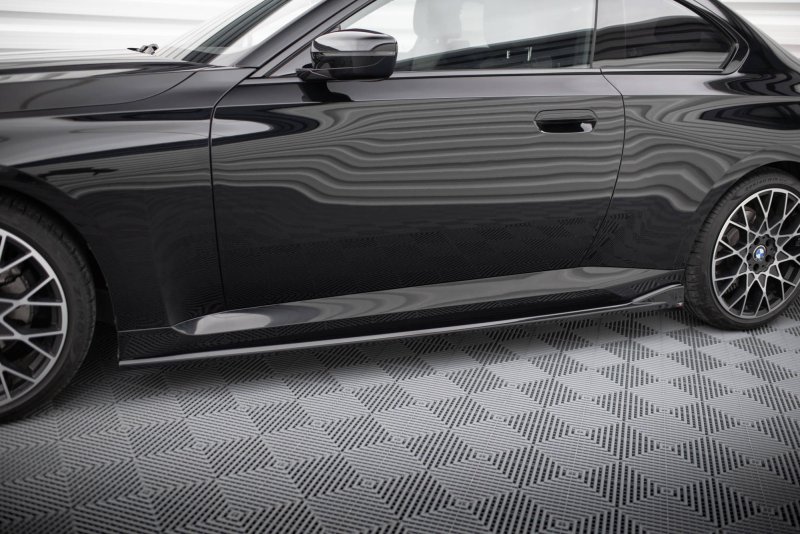 Maxton Seitenschweller Ansatz V.2 BMW 2 Coupe G42 schwarz Hochglanz BM-2-G42-SD2-G