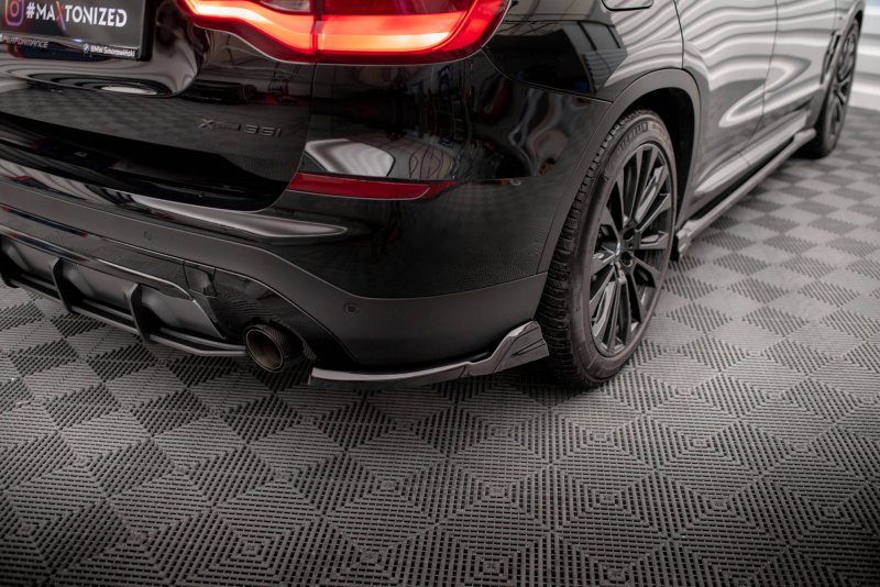 Maxton Heck Ansatz Flaps Diffusor für BMW X3 G01 schwarz Hochglanz BM-X3-01-RSD1-G