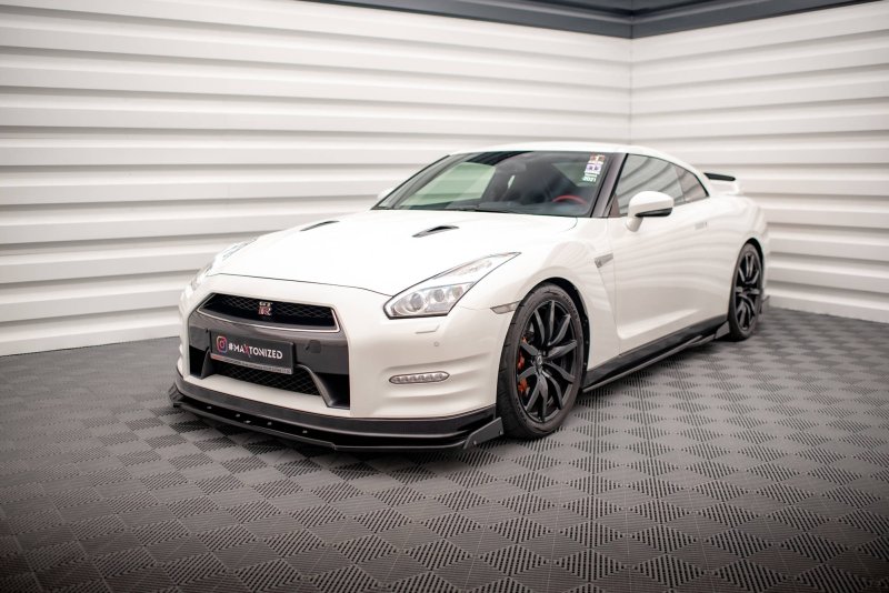 Maxton Front Ansatz +Flaps für Nissan GTR R35 Facelift NI-GTR-4F2-FD1G+FS