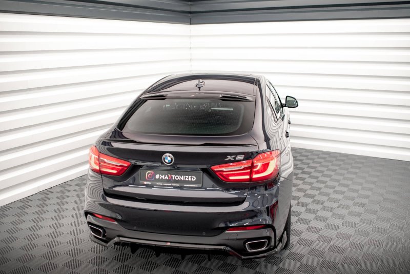 Maxton Heckscheiben Spoiler für BMW X6 M-Paket F16 schwarz Hochglanz BM-X6-16-MPACK-H1-G