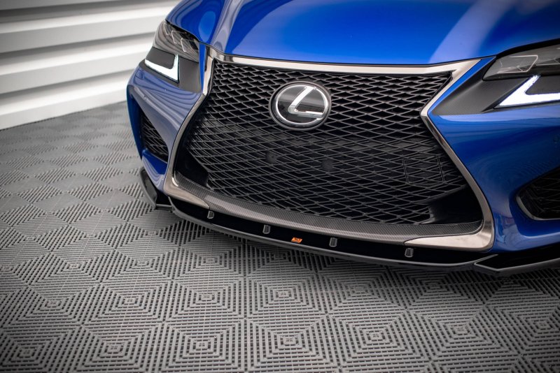 Preview: Maxton Front Ansatz V.2 für Lexus GS F Mk4 Facelift Carbon Look LE-GSF-4F-FD2-C