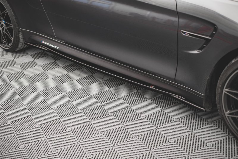 Maxton Seitenschweller Ansatz für BMW M4 F82 schwarz Hochglanz BM-4-82-M-SD1-G