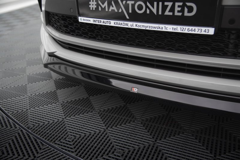Maxton Front Ansatz V.2 Skoda Kodiaq RS Mk1 Facelift schwarz Hochglanz SK-KO-1F-RS-FD2-G