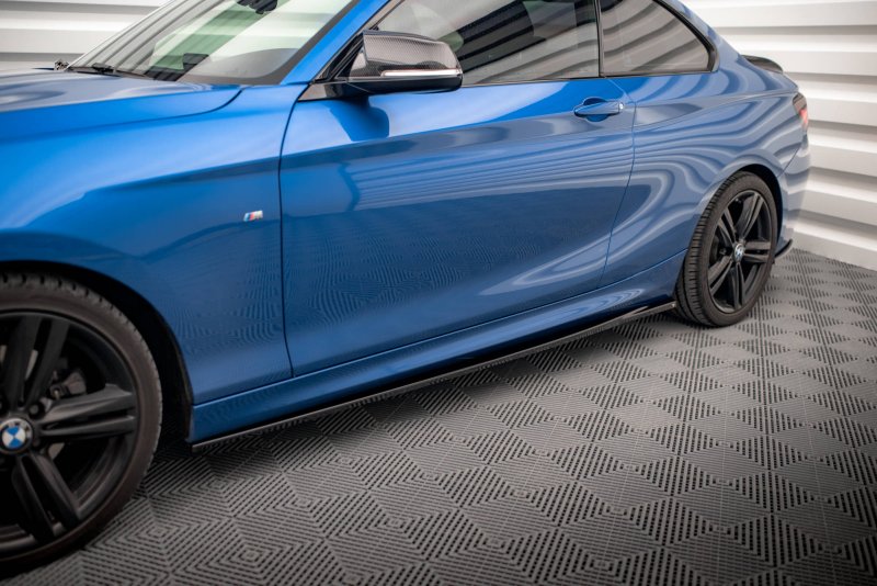 Maxton Seitenschweller Ansatz für BMW 2 M-Paket F22 schwarz Hochglanz BM-2-22-MPACK-SD1-G