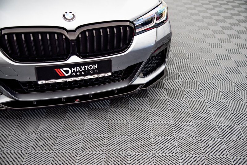 Maxton Front Ansatz V.2 für BMW 5er G30 Facelift M-Paket schwarz Hochglanz BM-5-G30F-MPACK-FD2-G