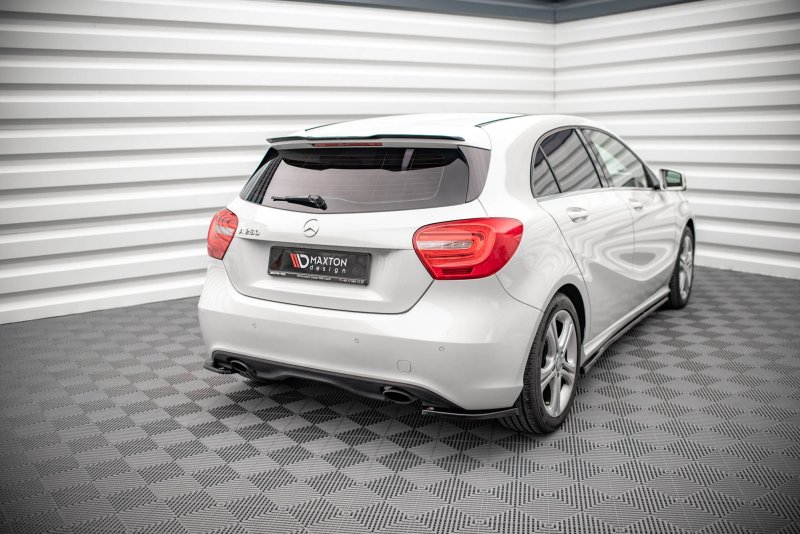Maxton Heck Ansatz Flaps Diffusor V.2 für Mercedes-Benz A W176 schwarz Hochglanz ME-A-176-RSD2-G