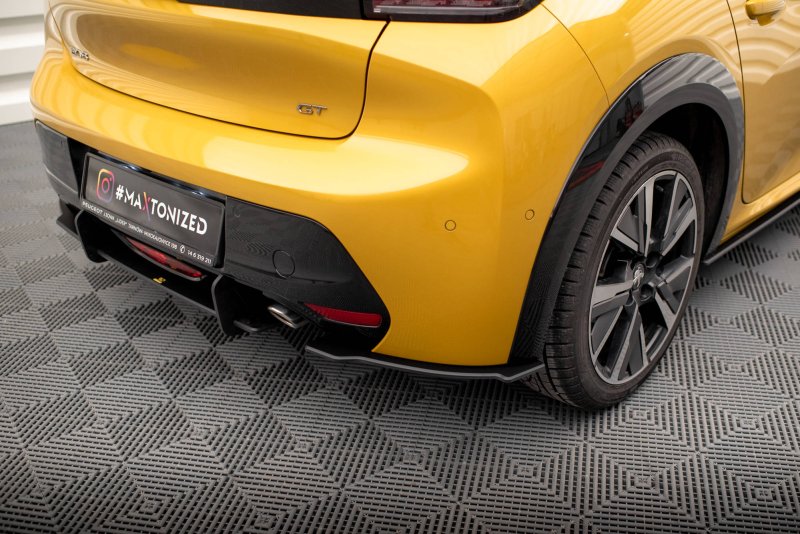 Maxton Street Pro Heck Ansatz Flaps Diffusor für Peugeot 208 GT Mk2 PE2082GTCNC-RS1B+BRBI