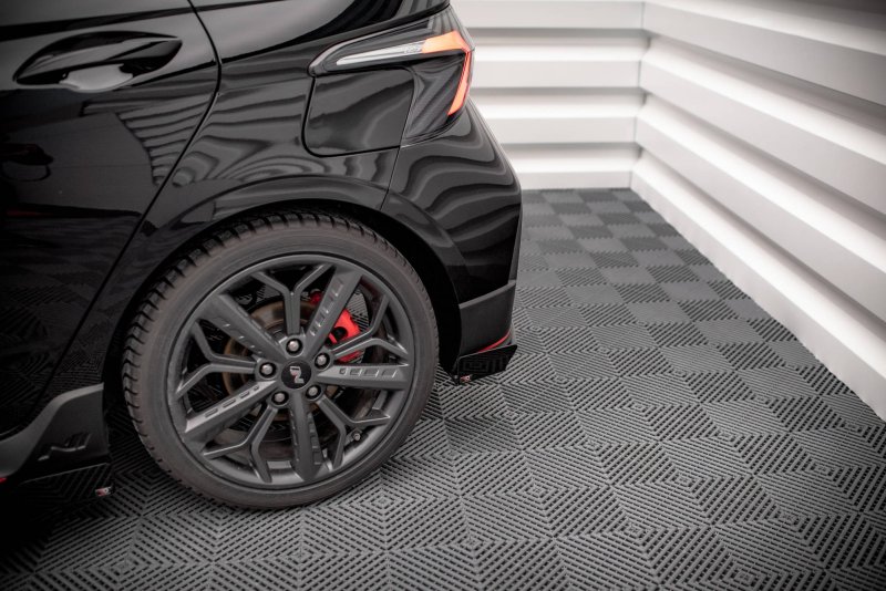 Maxton Street Pro Heck Ansatz Flaps Diffusor +Flaps für Hyundai I20 N Mk3 schwarz Hochglanz HYI203NCNC-RSD1B+RSF1-G