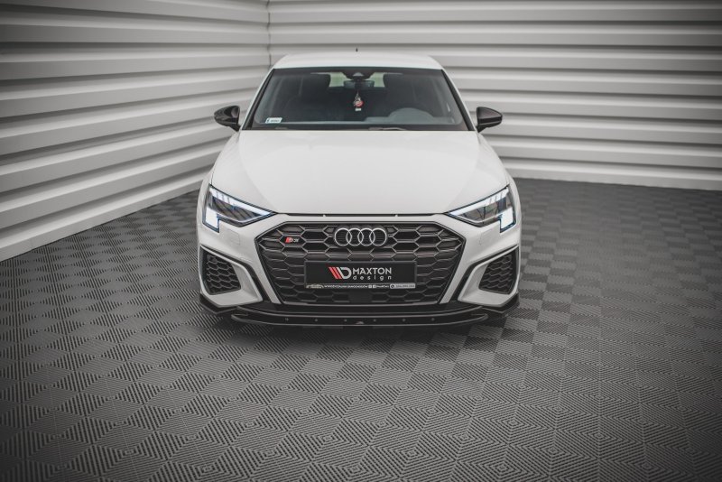 Maxton Front Ansatz V.2 für Audi S3 / A3 S-Line 8Y schwarz Hochglanz AU-A3-8Y-SLINE-FD2-G