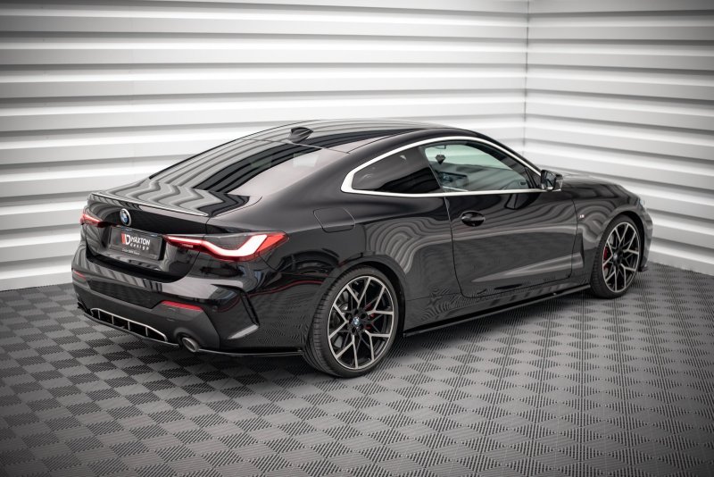 Maxton Heck Ansatz Flaps Diffusor V.1 für BMW 4er M-Paket G22 schwarz Hochglanz BM-4-G22-MPACK-RSD1-G
