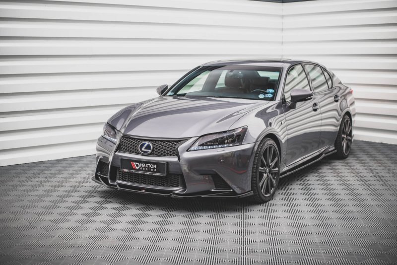 Preview: Maxton Front Ansatz V.2 für Lexus GS F Sport Mk4 (L10) schwarz Hochglanz LE-GS-4-FSPORT-FD2-G