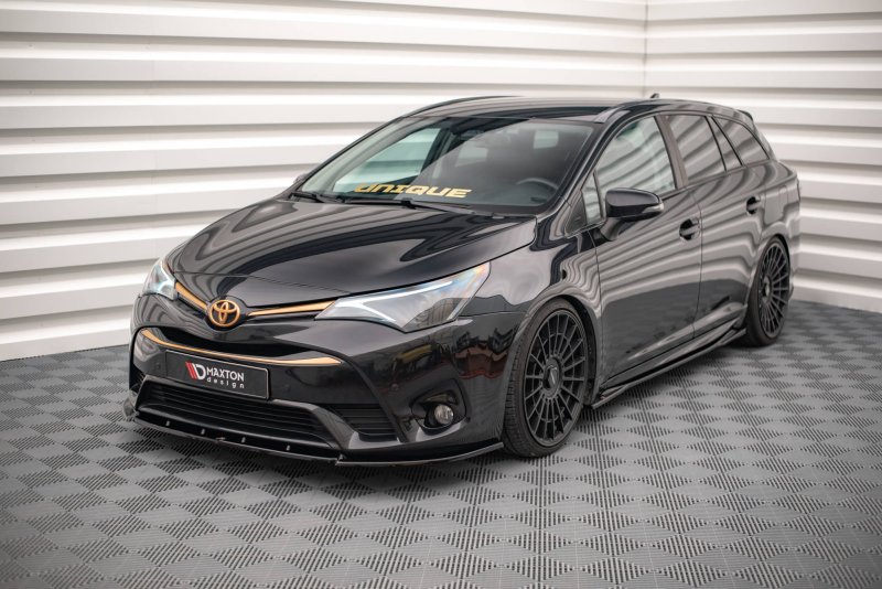 Maxton Front Ansatz V.1 für Toyota Avensis Mk3 Facelift schwarz Hochglanz TO-AV-3F2-FD1-G