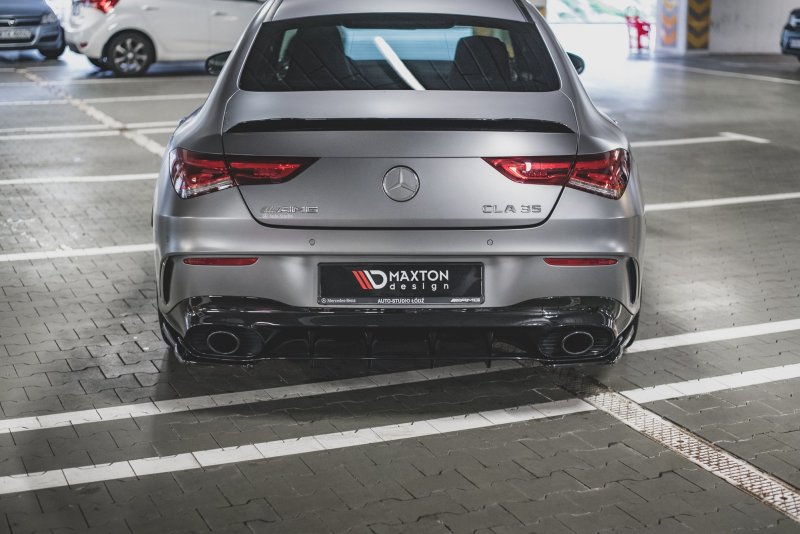 Maxton Diffusor Heck Ansatz für Mercedes-AMG CLA 35 Aero / 45 Aero C118 schwarz Hochglanz ME-CLA-118-AMG-RS1-G