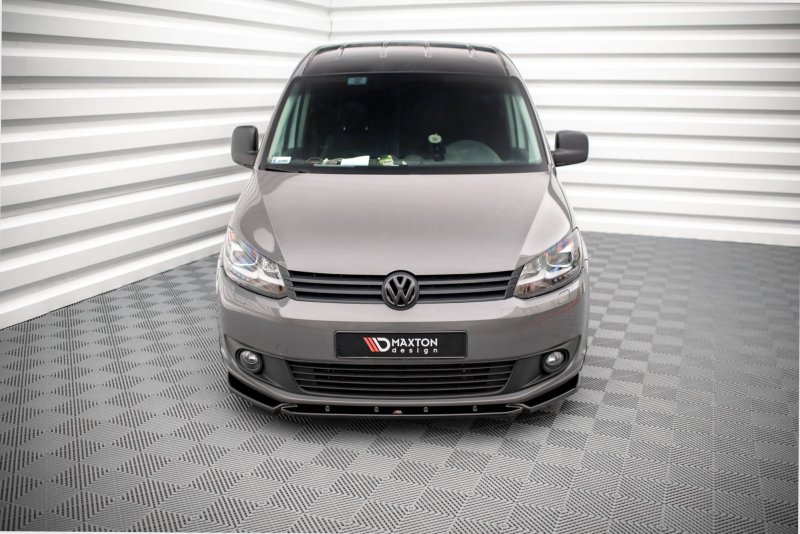 Maxton Front Ansatz für Volkswagen Caddy Mk3 Facelift schwarz Hochglanz VW-CA-3F-FD1-G