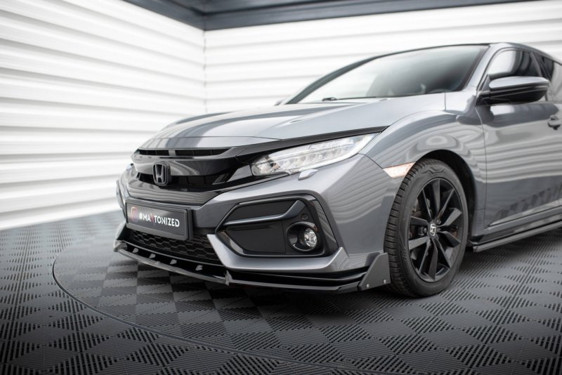Maxton Front Ansatz +Flaps für Honda Civic Sport Mk 10 HO-CI-10-SPORT-FD1G+FSF1B