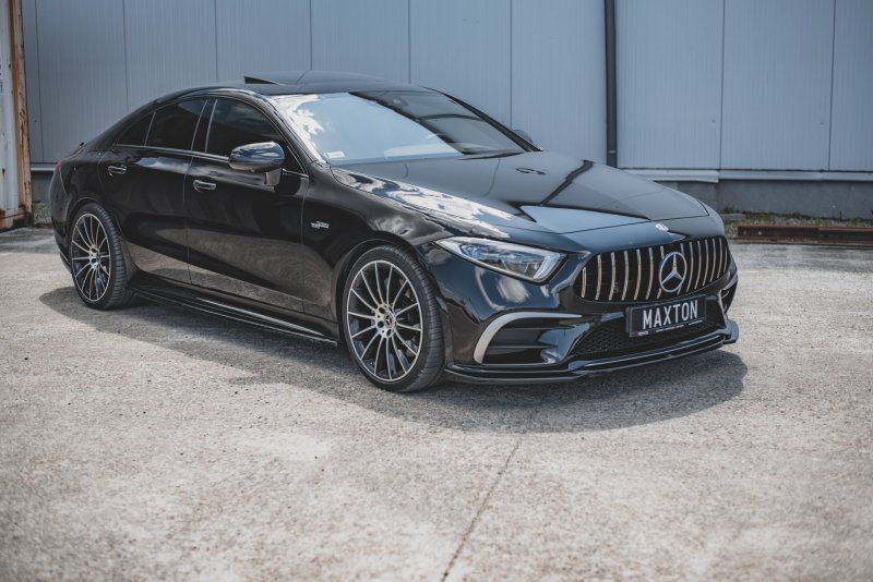 Maxton Front Ansatz V.1 für Mercedes-Benz CLS AMG-Line C257 schwarz Hochglanz ME-CLS-257-AMGLINE-FD1-G