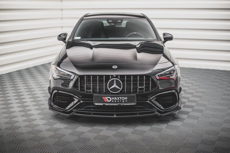 Maxton Front Ansatz V.2 für Mercedes-AMG CLA 45 Aero C118 schwarz Hochglanz ME-CLA-118-45AMG-FD2-G