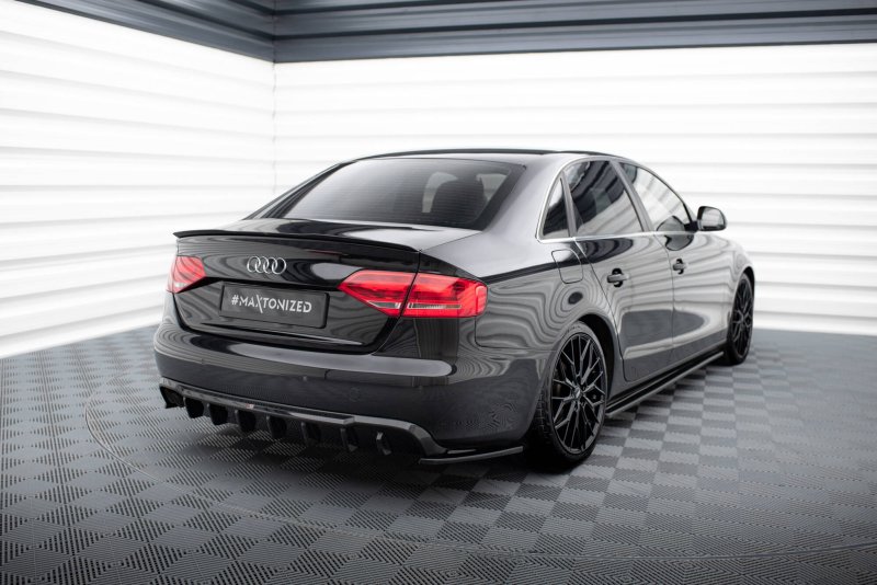 Maxton Heck Ansatz Flaps Diffusor V.2 Audi A4 B8 schwarz Hochglanz AU-A4-B8-RSD2-G