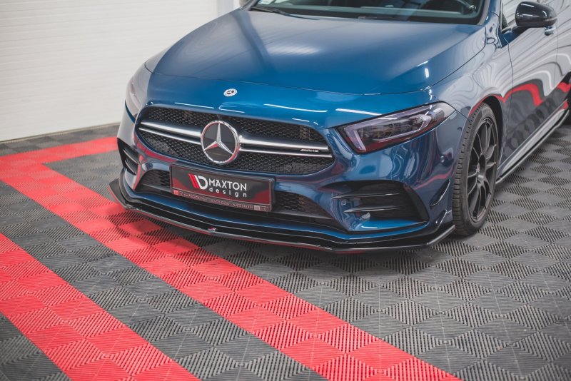 Maxton Front Ansatz V.1 für Mercedes A35 AMG / AMG-Line W177  schwarz Hochglanz ME-A-177-35-FD1-G