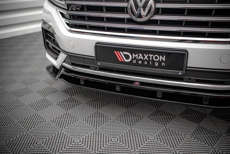 Maxton Front Ansatz für Volkswagen Touareg R-Line Mk3 schwarz Hochglanz VW-TO-3-RLINE-FD1G+FD1R-G