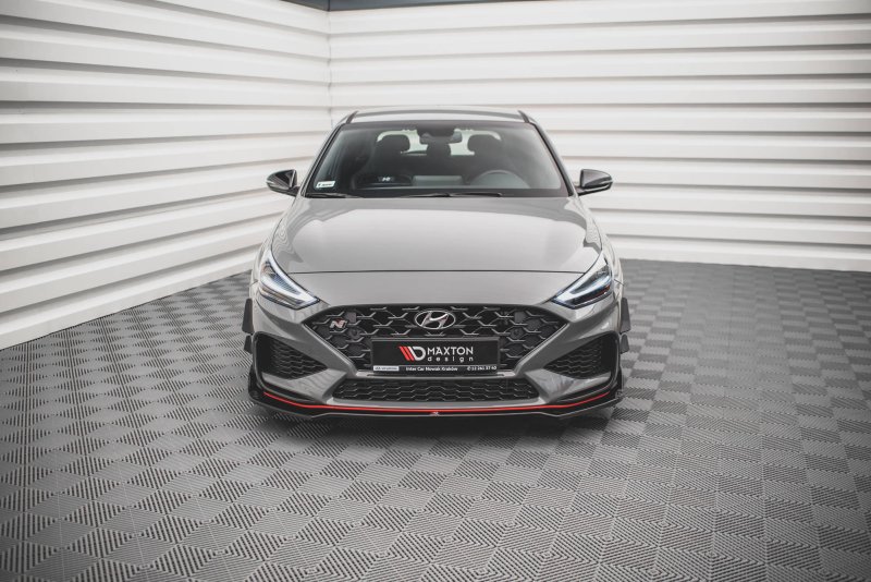 Maxton Front Ansatz V.3 für Hyundai I30 N Hatchback/Fastback Mk3 Facelift schwarz Hochglanz HY-I30-3F-N-FD3-G