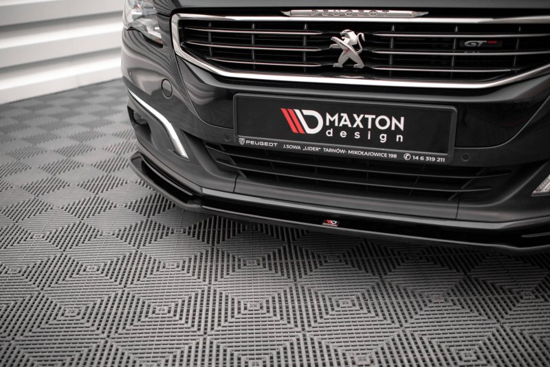 Maxton Front Ansatz V.2 für Peugeot 508 GT Mk1 Facelift schwarz Hochglanz PE-508-1F-GT-FD2-G
