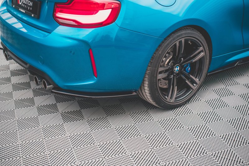 Maxton Heck Ansatz Flaps Diffusor V.2 für BMW M2 F87 schwarz Hochglanz BM-2-87-M-RSD2-G
