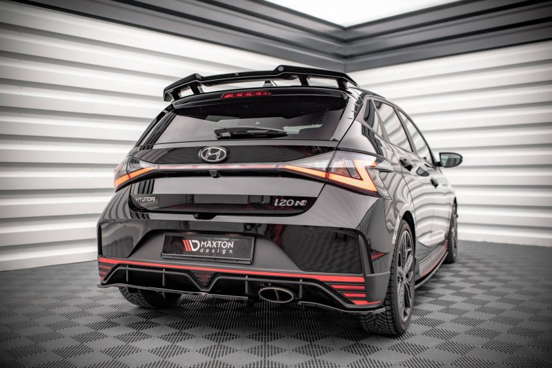 Maxton Spoiler CAP für Hyundai I20 N Mk3 schwarz Hochglanz HY-I20-3-N-CAP1-G