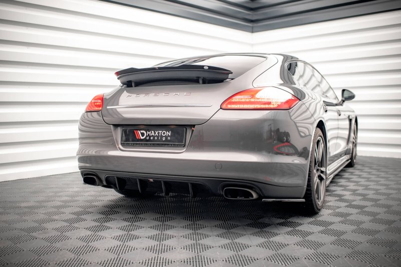 Maxton Diffusor Heck Ansatz für Porsche Panamera / Panamera Diesel 970 schwarz Hochglanz PO-PA-970-RS1-G