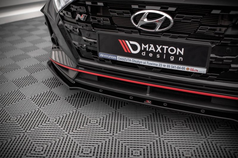 Maxton Front Ansatz V.1 für Hyundai I20 N Mk3 schwarz Hochglanz HY-I20-3-N-FD1-G