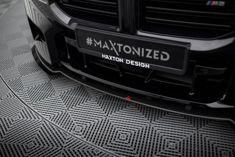 Maxton Street Pro Front Ansatz + Flaps V.1 + Flaps BMW M2 G87 schwarz Hochglanz BMM2G87CNC-FD1BRB+FSF1-G