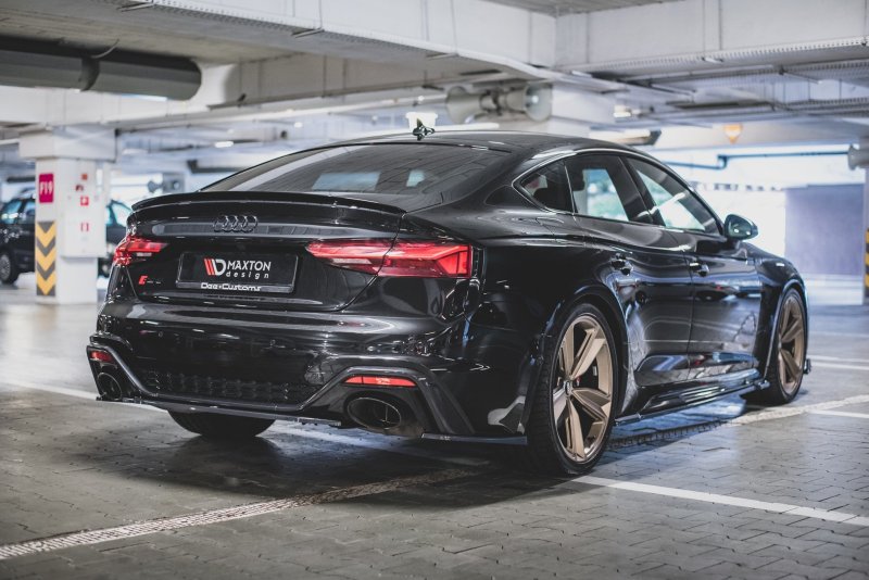 Maxton Mittlerer Diffusor Heck Ansatz für Audi RS5 F5 Facelift schwarz Hochglanz AU-RS5-2F-RD1-G