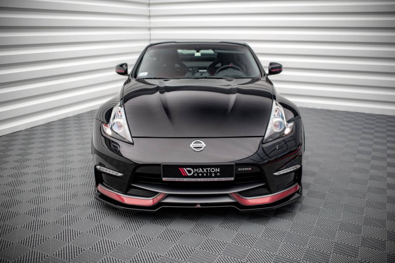 Maxton Front Ansatz V.3 für Nissan 370Z Nismo Facelift schwarz Hochglanz NI-370Z-NISMO-FD3-G