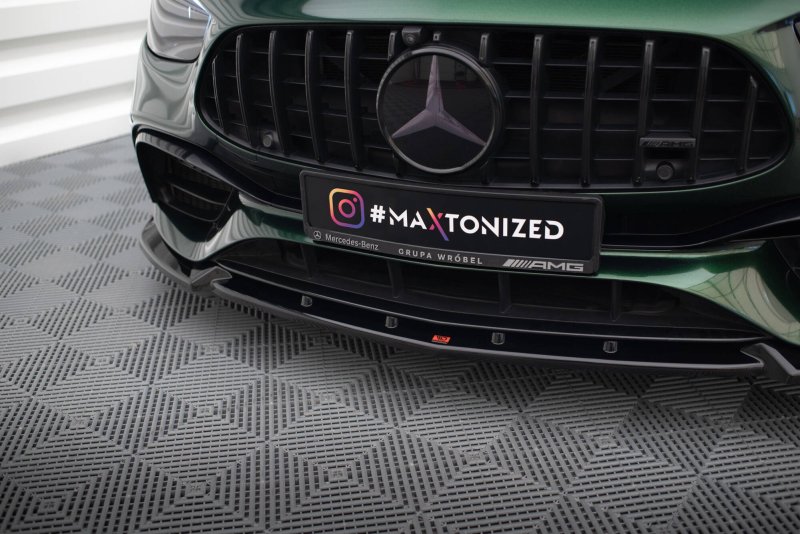 Maxton Front Ansatz V.2 Mercedes-AMG E63 W213 Facelift schwarz Hochglanz ME-E-213F-63-FD2-G