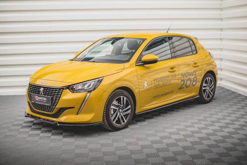 Maxton Seitenschweller Ansatz für Peugeot 208 Mk2 schwarz Hochglanz PE-208-2-SD1-G