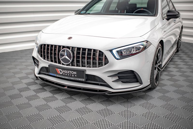 Maxton Front Ansatz V.5 für Mercedes A35 AMG / AMG-Line W177  schwarz Hochglanz ME-A-177-AMGLINE-FD2-G