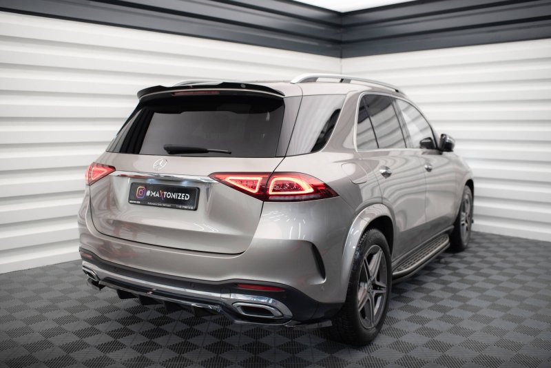 Maxton Mittlerer Cup Diffusor Heck Ansatz Mercedes-Benz GLE SUV AMG-Line W167 / W167 Facelift schwarz Hochglanz ME-GLE-X167-AMGLINE-RD1G+RD2-G