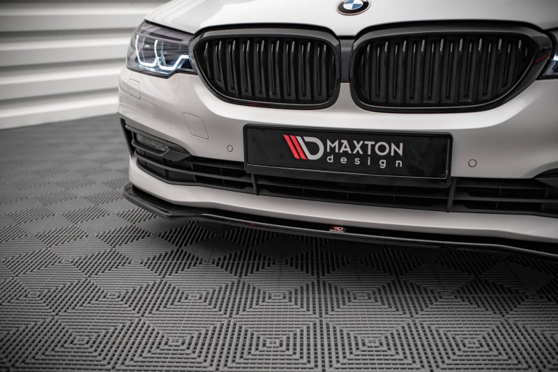 Maxton Front Ansatz V.1 für BMW 5er G30 schwarz Hochglanz BM-5-G30-FD1-G